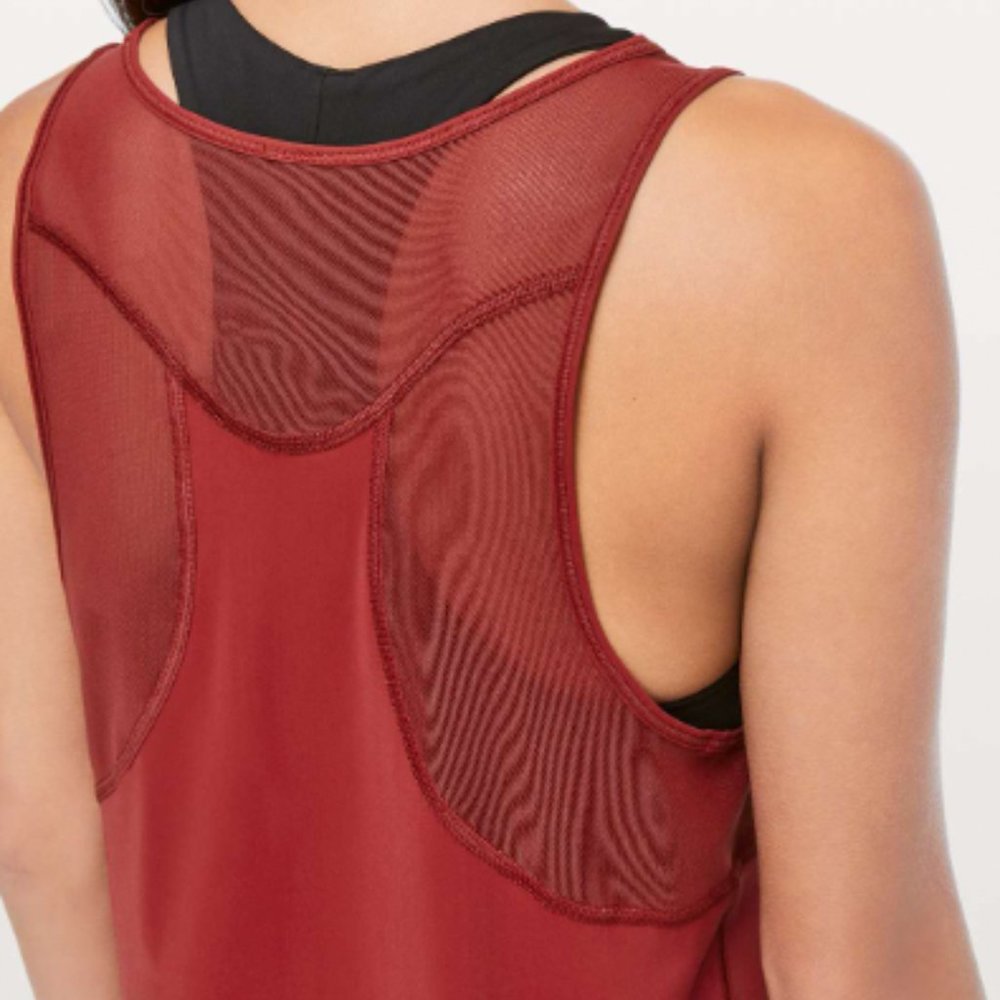 Lululemon Women's Sculpt Workout Exercise Tank Top Dark Red Sz 6